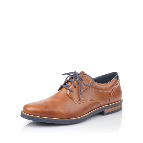 Rieker Herren Businessschuhe 13500, Männer Schnürschuhe,Derby schnürung,büro,Freizeit,Schnuerschuhe,Schnuerer,Schnuerung,braun (25),43 EU / 9 UK