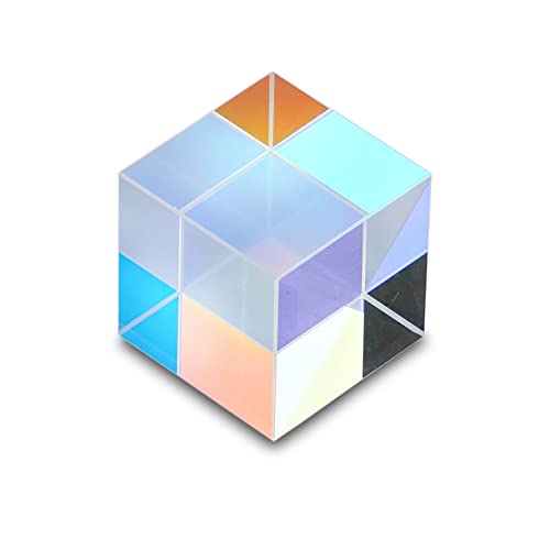 20mm RGB Dispersion Prism Optisches Glas X-Cube Prisma für das Unterrichten von Lichtspektrum-Physik - Geschenk des Lichts