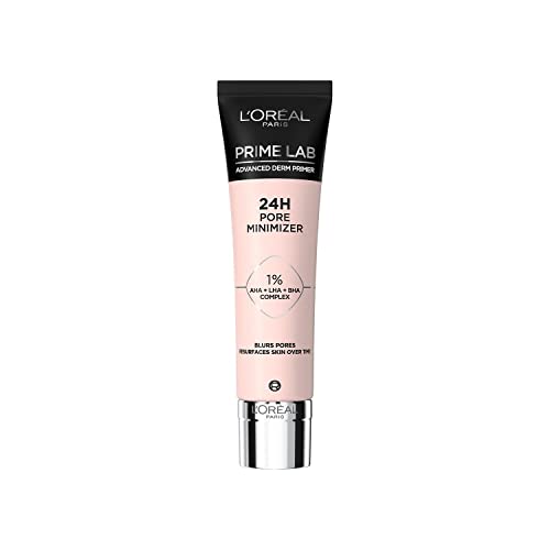 L'Oréal Paris Pore Minimizer Primer, Basis für ein langanhaltendes Make-up, sofort kaschierte Unebenheiten und optisch getarnte Poren, Bis zu 24h Halt, Prime Lab Advanced Derm Primer, 30 ml