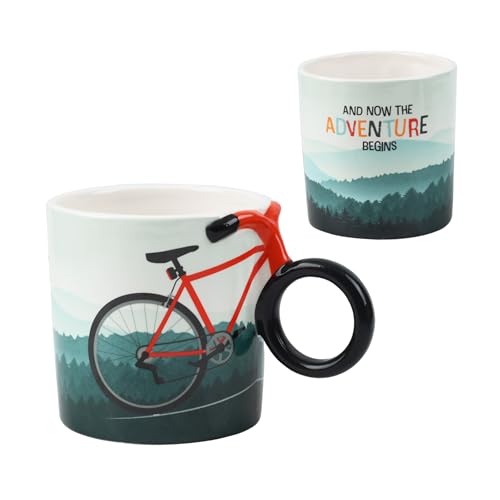 Winkee - Fahrrad Kaffeetasse - Stylische Keramiktasse mit Fahrradgriff I Fahrrad Kaffeebecher I Perfekt für Radfahrer & Kaffeeliebhaber