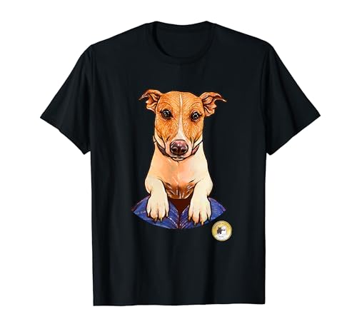 Hoffnungsvoller Hund, abgestützt auf Schoß T-Shirt