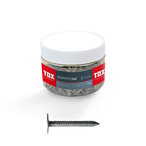 TOX Roof Dachpappstifte, Nägel für den Bedachungsbereich, Senkkopf, feuerverzinkt, 2,0 x 20 mm,1 Dose, 400 g (560 Stk.), 063260201