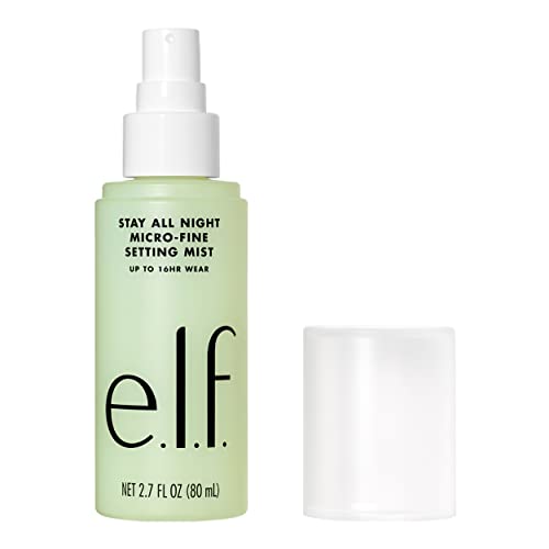 e.l.f. Stay All Night Micro-Fine Setting Mist, feuchtigkeitsspendendes & erfrischendes Makeup Setting Spray für 16 Stunden Tragezeit, Vegan & Tierversuchsfrei, 2,7 Fl Oz