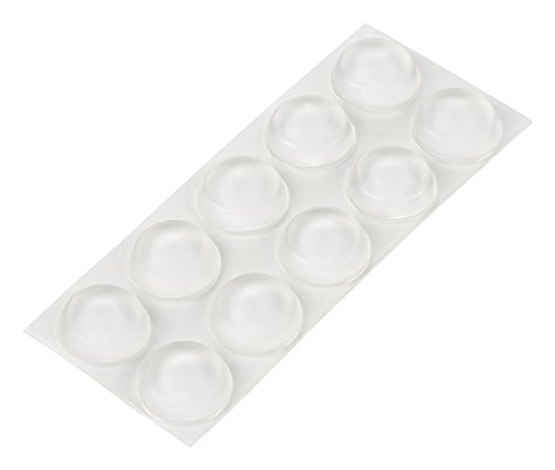 haggiy Elastikpuffer, Transparent, Selbstklebend, rund Ø 13 mm / Stärke 4 mm (20 Stück)