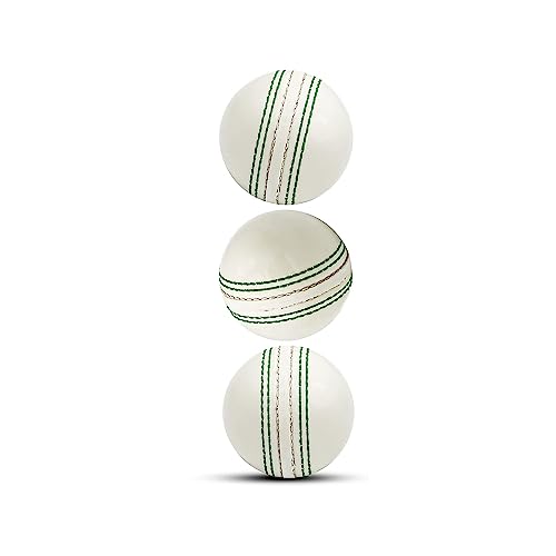 Cricketbälle für Training, Coaching, Übung, hervorragende Sprungfähigkeiten, Cricketball mit echten traditionellen Nähten, genäht für alle Altersgruppen, unglaubliche Cricketball, 3 Stück