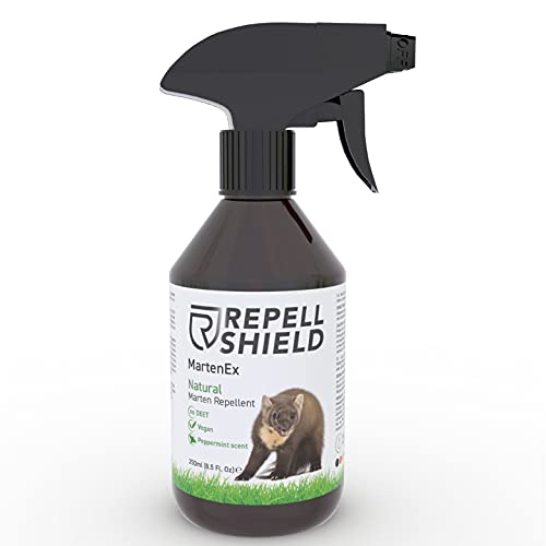 RepellShield Marderspray Autoschutz, Veganes Anti Marder Spray als harmlose Alternative zur Marderfalle Autopflege, Marderabwehr Spray als zuverlässiger Fahrzeug Schutz, Marder Autoschutz 250ml