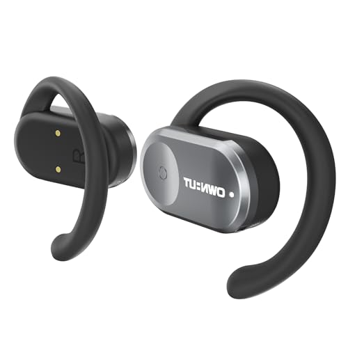 Ownhut Open Ear Kopfhörer Bluetooth 5.3, Touch-Steuerung Kabellose Sport Kopfhörer Ohrhörer, Wireless Earbuds Audio-Exzellenz mit Open Bass, 50 Stunden Laufzeit, Begleiter im Büro, Freizeit & Sport