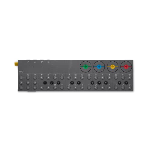 Teenage Engineering OP-Z All-in-One-Synthesizer (Multi-Speed 16-Spur-Sequenzer, ultrastabiles Gehäuse, Bluethooth, Maße: 212,5 x 57,5 x 10 mm), Grau