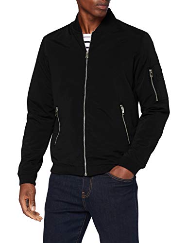 JACK & JONES Herren JJERUSH Bomber NOOS 12165203, Black, XXL