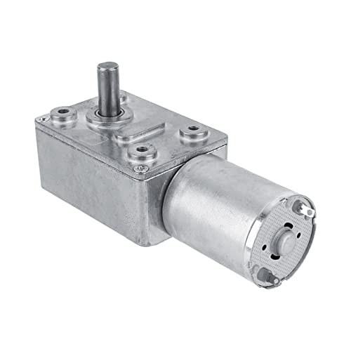 Akozon Getriebemotor Reversible Hochdrehmoment Turbo Schnecke Getriebe Gleichstrommotor DC 12V Metall Geschwindigkeitsreduzierung Elektromotor 5/6/20/40/62 (U/MIN) (5RPM)