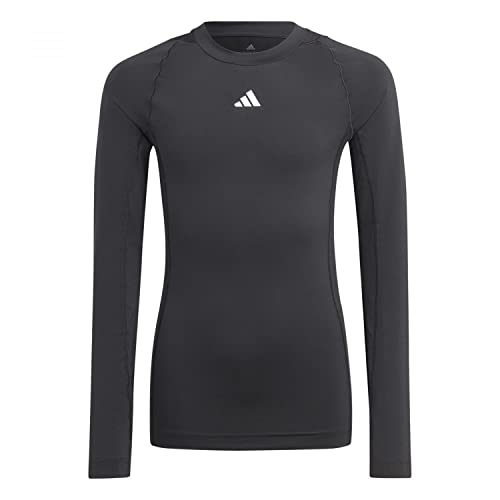 Adidas Boys T-Shirt (Long Sleeve) Techfit Aeroready Long-Sleeve Top, Black, IA2025, 164