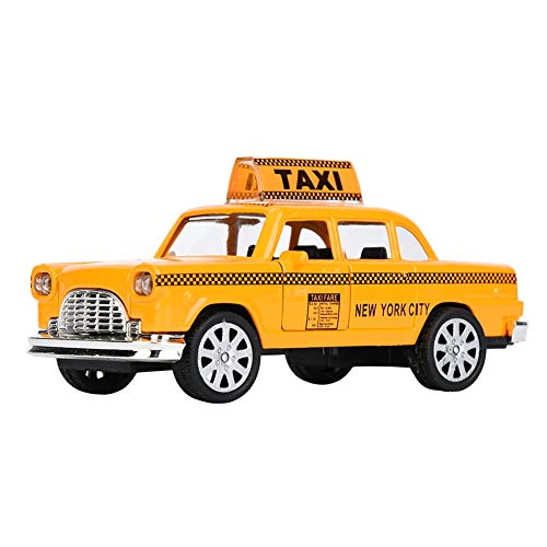 Zerodis 1:32 Kühle Taxi Simulation Doppeltür Fahrerhaus Legierung Druckguss Zurückziehen Fahrzeugmodell Spielzeug für Kinder(Taxi A)