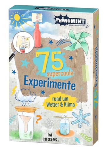 moses. PhänoMINT 75 supercoole Experimente rund um Wetter & Klima, Wetterphänomene verstehen, naturwissenschaftliche Themen leicht erklärt, Kartenset zum Experimentieren für Kinder ab 8 Jahren