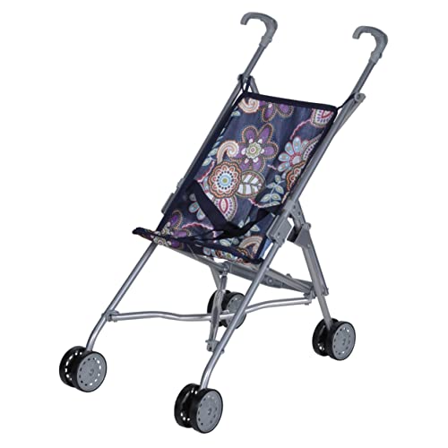 Knorrtoys 12678 - Puppenbuggy Sim - blue flowers