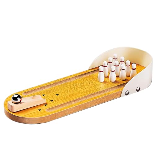 FIBOGOUP Tischbowling Mini-Bowlingbahn für Kinder,Mini-Bowlingkugel, pädagogisches Tabletop-Bowling-Geschenk für Kinder ab 4 Jahren