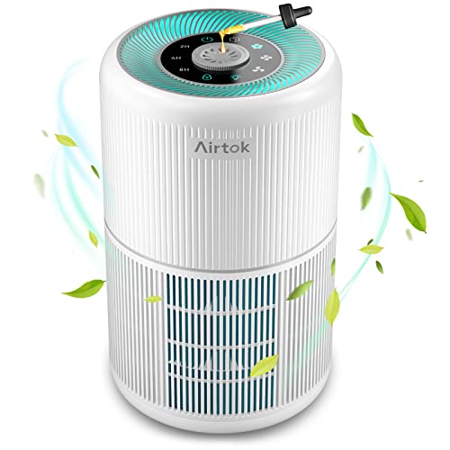 AIRTOK Luftreiniger mit Aromatherapie-Funktion, Luftreiniger Allergiker 4-Stufen-Luftfilter kann 99,97% Staub, Pollen und andere ultrafeine Partikel, H13 HEPA Air Purifier|3 Geschwindigkeitsstufen