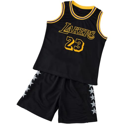 Basketball Trikot Kinder, Kinder Basketball Jersey, Basketball Trainings Trikot Kinder ärmellos Trikot und Short 2-Teilige Outfits, Kinder Basketball Trikot üR Jungen Von 4-14 Jahren Rot/Schwarz