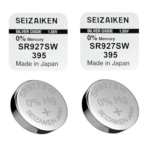 Uhrenbatterie SR927SW (395) 2 Stück für Seizaiken Seiko Knopfzelle SR927SW Made in Japan kompatibel mit allen Marken und allen Arten von Uhren