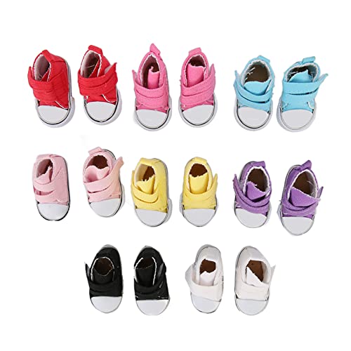 Puppen-Leinwandschuhe, 5,9 Zoll, Plimsolls, Paare, Puppen, Prominente, Schnürsenkel, Tanzschuhe, Internet-Prominente, 5 cm, Schuhe aus Kunststoff