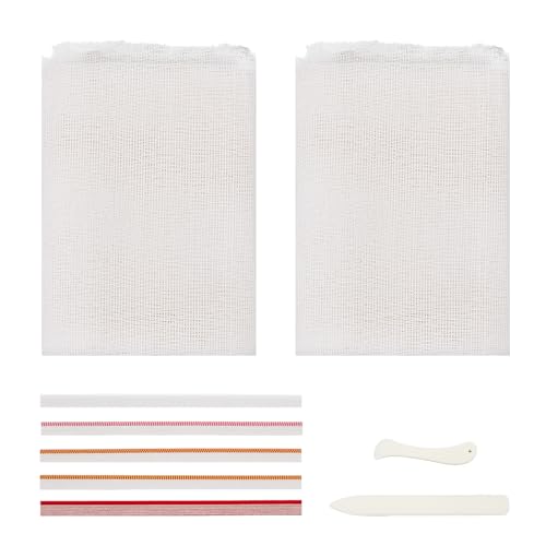 AMIJOUX Buchbinde-Tuch-Kits, Buchbindewerkzeug-Set, Buchbinderzubehör inklusive Buchherstellung, Reparaturtuchmaterial, Buchbindeband, Knochenordner, Werkzeuge für die Reparatur von alten Büchern