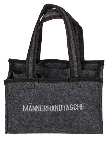 Out of the blue Handtasche für 6 Bierflaschen Bestickt MÄNNERHANDTASCHE/Maße: 24 x 14 x 16 cm