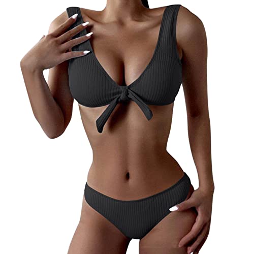 Generisch Damen Bikini Set Neckholder Rüschen Gesmokter Bikini Bademode Abnehmbare Träger Blumenmuster Zweiteiliger Badeanzug Swimsuit Bademode FüR Schwangere BüGel Bikini Damen Set Esprit