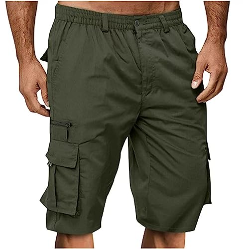 Generisch Herren Cargo Shorts aus Baumwolle | Bermuda Männer Sommerhose Männer Cargo Shorts Herren Sommer Short Herren 3XL Kurze Herren Hose 4XL