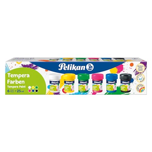 Pelikan Temperafarben-Set, 6 Grundfarben à 25ml