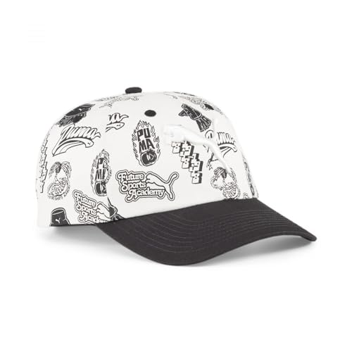 PUMA Unisex Kinder ESS Jr Cat Logo Cap, Alpine Snow-90ies AOP, Einheitsgröße EU