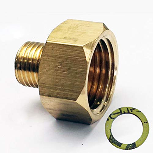 NJ The right choice Phönix Übergang 1/2" R x 1/4" lks LPG Gas Adapter f. Gaskocher Gasschlauch Gasherd mit Dichtung, Gewindeadapter, Übergangsstück, 1/2" IG x 1/4" AG aus Kupfer