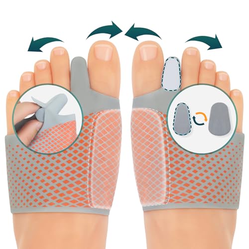 TENICORE Hallux Valgus Korrektur 1 Paar Hallux Valgus Socken in Schuhen Hallux Valgus Silikonbandage mit Herausnehmbarer Abscheider Zehenspreizer für Damen & Herren Größe S/L