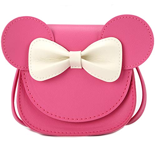 Ondeam Little Mouse Ear Bow Crossbody Purse,PU-Schultertasche für Kinder Mädchen Kleinkinder