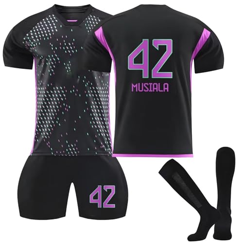 In Running Fussball Trikot Kinder Set,Kinder Anzug Junge,Sommeruniform FüR FußBalltraining Jungen Und MäDchen，Sportbekleidung FüR Erwachsene，Home/AuswäRts FußBallbekleidung(G,24)