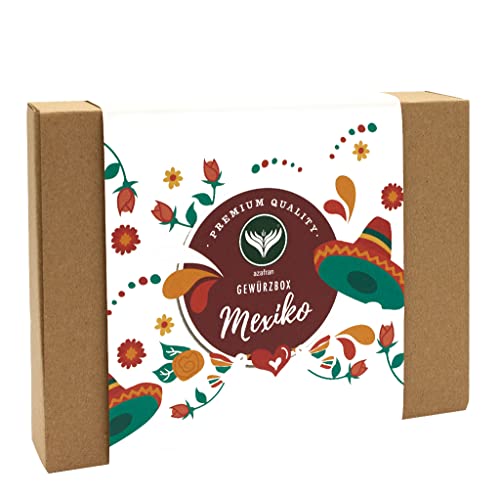 Azafran Gewürze Set Mexiko - Geschenkset Art Mexican Style mit 4 typisch mexikanischen Gewürzen