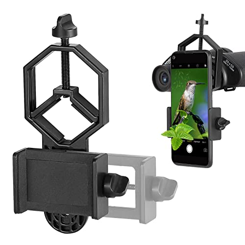 SOLOMARK Universal Telefon Adapter und Mount Stativ-Halterung für Smartphone Sony Samsung Moto - Kamera- Spektiv/Teleskop/Mikroskop/Ferngläser