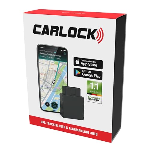 CARLOCK – Hochentwickelte GPS Tracker Auto Alarmanlage. Digitales Ortungsgerät Und Smartphone App. Sender Verfolgt Ihr Auto In Echtzeit Und Benachrichtigt Bei Verdächtigen Aktivitäten, OBD System