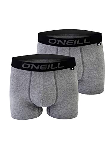 O'Neill Herren Basic Boxer-Short | Sport-Unterwäsche für alle Anlässe im 2er Set | Anthrazit L