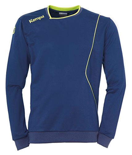 Kempa Herren Curve Training Top, deep blau/Fluo gelb, 4XL