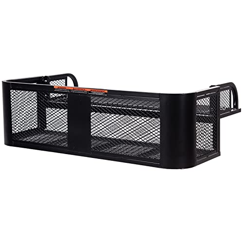 COSTWAY Frachtkorb für ATV/UTV, Universeller Heckträger mit Mesh-Design, ATV Heckablagekorb, 104 x 67 x 31,5 cm