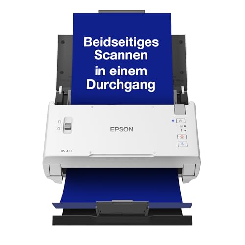 Epson WorkForce DS-410 Dokumentenscanner (Scanner, DIN A4, beidseitiges Scannen in einem Durchgang, 600dpi, USB 2.0)