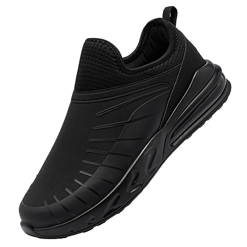 LARNMERN Kochschuhe Herren rutschfeste Schuhe Küche Arbeitsschuhe Wasserfeste Koch Schuhe Männer Gastro Kellner Berufsschuhe Laufsohle Non-Slip Luftkissen,Schwarz/42 EU