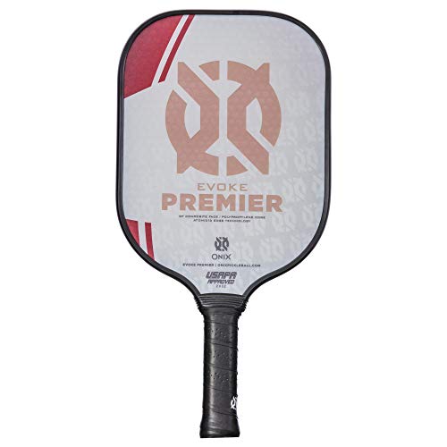 ONIX Evoke Premier Pickleball Paddel, Rot, Größe M