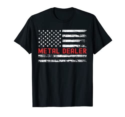 Metallhändler USA Flagge Beruf Retro Job Titel T-Shirt