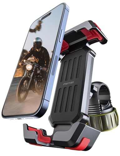 Pnitri Handyhalterung Fahrrad, Fahrrad Handyhalterung Lenker [2024 Verbessertes 3S Installation], Motorrad Handyhalterung, Universal Handyhalter Fahrrad für iPhone, Samsung Smartphones