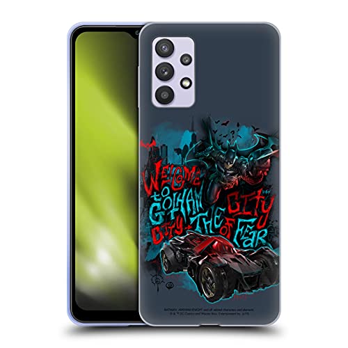 Head Case Designs Offizielle Batman Arkham Knight Willommen in Gotham Grafiken Soft Gel Handyhülle Hülle kompatibel mit Galaxy A32 5G / M32 5G (2021)