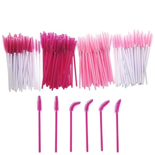 JZK 200x Kunststoff Einweg Wimpern Bürste Wimpernbürsten Set wimpernbürstchen Mascara Bürste Mascara Wand Applicator für Augenwimper Extension