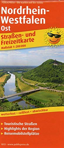 Nordrhein-Westfalen Ost: Straßen- und Freizeitkarte mit Touristischen Straßen, Highlights der Region und Reisemobilstellplätzen. 1:200000 (Straßen- und Freizeitkarte: StuF)