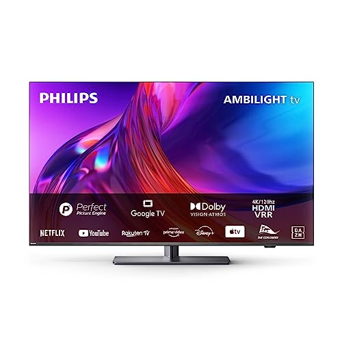 Philips Ambilight TV | 43PUS8808/12 | 108 cm (43 Zoll) 4K UHD LED Fernseher | 120 Hz | HDR | Dolby Vision | Google TV | VRR | WiFi | Bluetooth | DTS:X | Sprachsteuerung