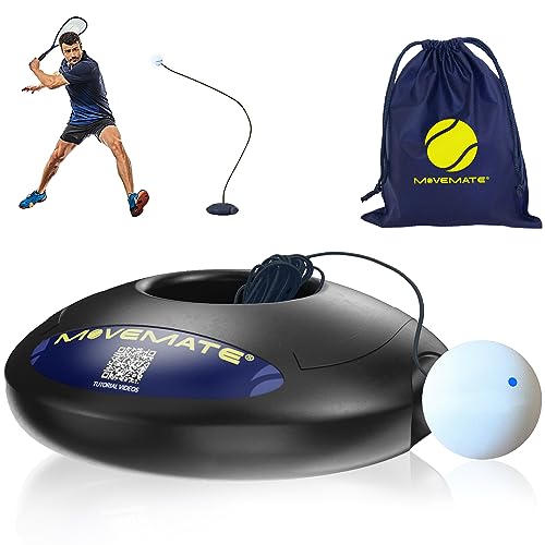 MOVEMATE Squash-Trainer Set mit Premium Squashball | innovatives Ballspiel für Draußen, im Garten, im Park für Kinder & Erwachsene | inkl. Transporttasche & Übungsvideos