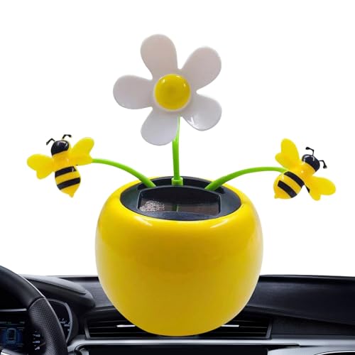 PhnkjGh Wackelfigur Blume, Solar Tanzende Blume Auto-Armaturenbrett-Dekoration Solarblume Wackelfigur Wackelblume Solar Solarbetriebene Wackelblume Entspannende Spielzeuge Für Auto Haus Oder Büro